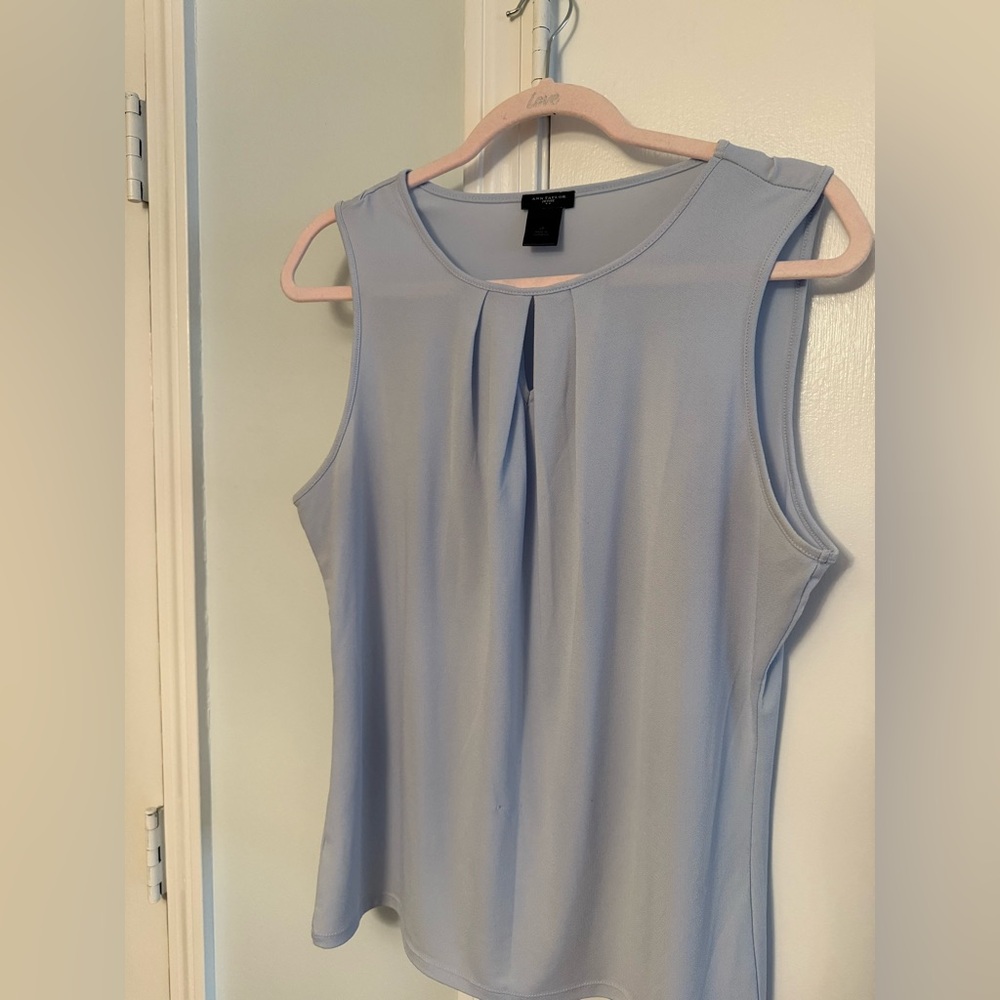 Ann Taylor Blue Sleeveless Top